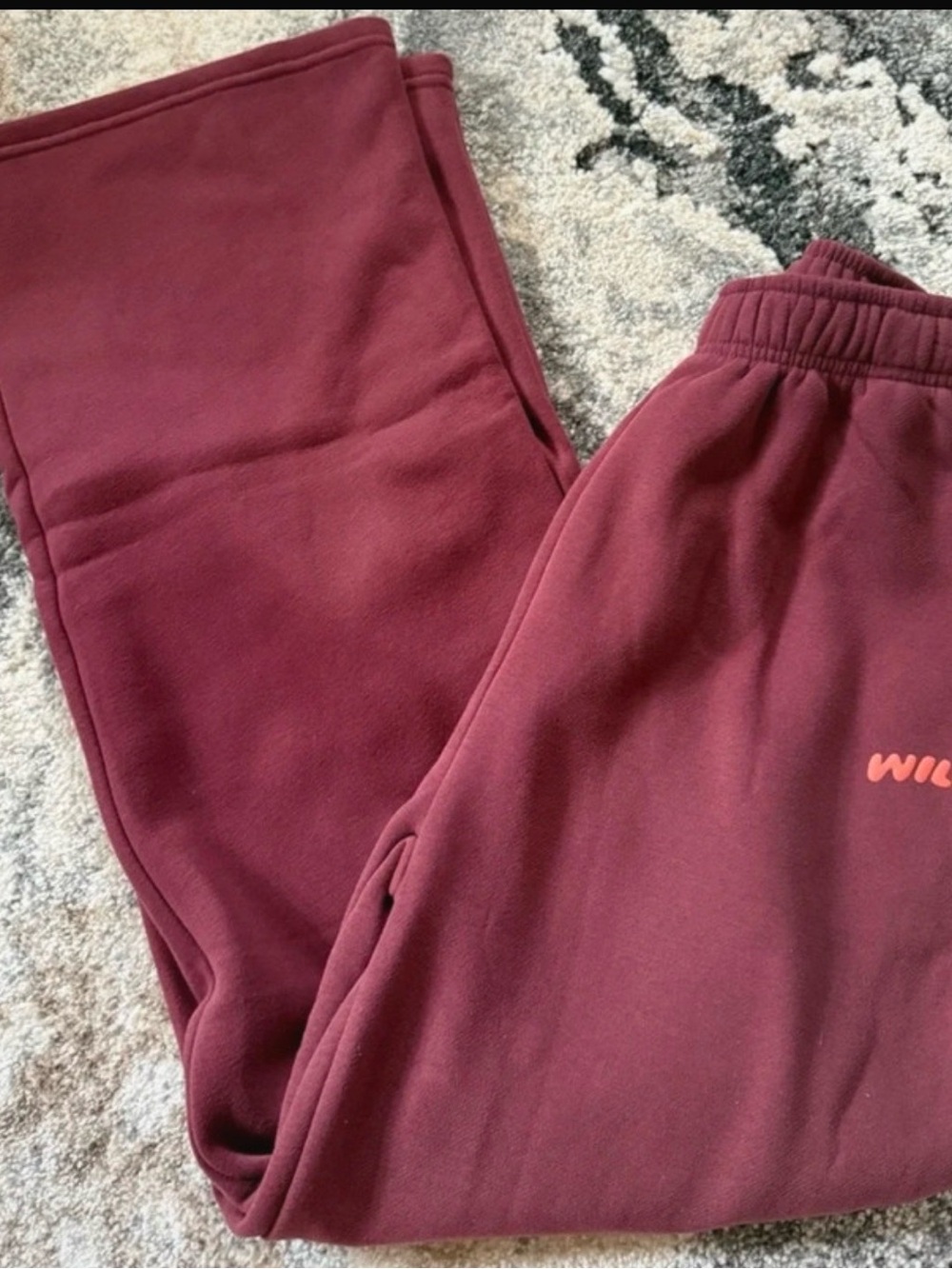 Women's Maroon Track Joggers with Elastic Waist